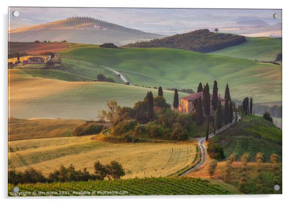 Podere Belvedere in Tuscany Acrylic by Jim Monk