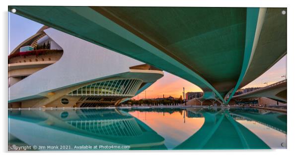 Below the Monteolivete Bridge, Valencia Acrylic by Jim Monk