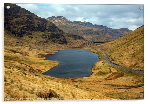 Loch Restil Acrylic by Jim Monk