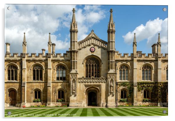 Corpus Christi College, Cambridge University Acrylic by Jim Monk