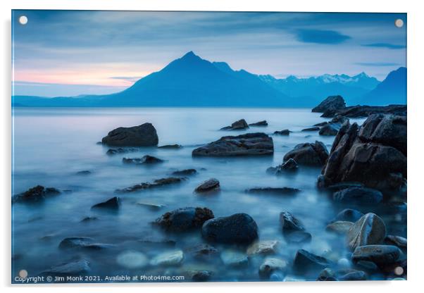 Elgol Blues, Isle of Skye Acrylic by Jim Monk