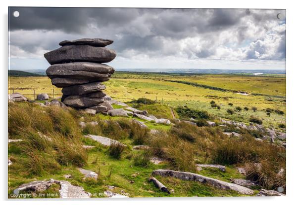 The Cheesewring, Bodmin Moor Acrylic by Jim Monk