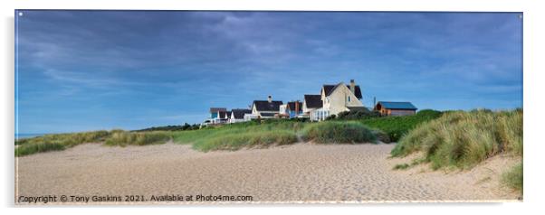 Beach Houses, Lincolnshire Acrylic by Tony Gaskins