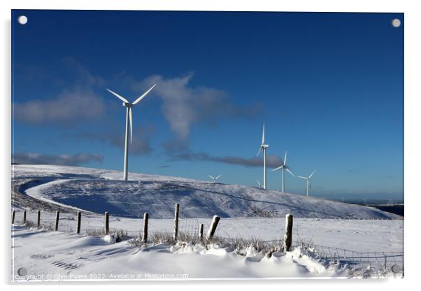 Wind Turbines. Acrylic by Glyn Evans