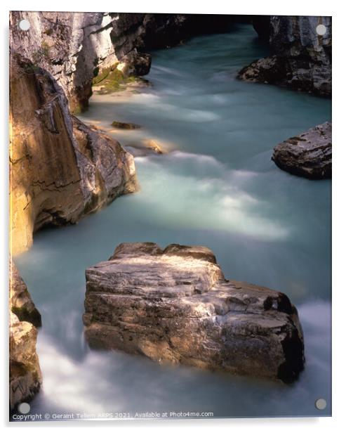 Marble Canyon, Kootenay National Park, British Columbia, Canada Acrylic by Geraint Tellem ARPS
