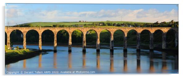 Royal Border Bridge, Berwick-upon-Tweed, Northumberland, England, UK Acrylic by Geraint Tellem ARPS