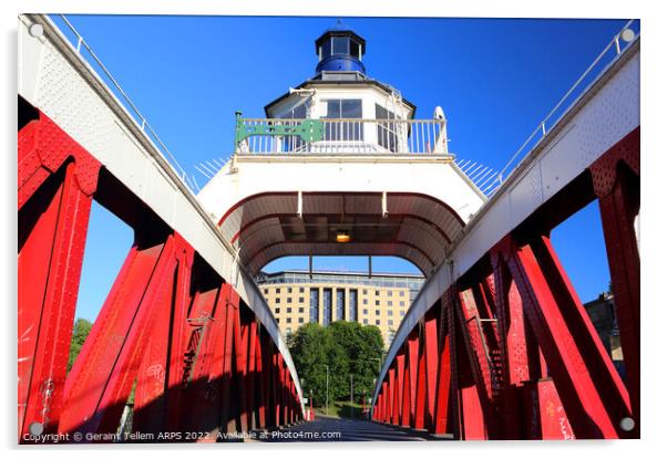 Swing Bridge, Newcastle upon Tyne, England, UK Acrylic by Geraint Tellem ARPS