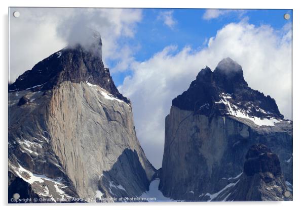 Torres del Paine, Patagonia, Chile, S. America Acrylic by Geraint Tellem ARPS