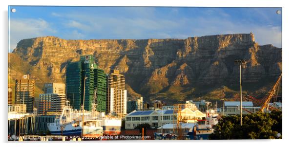 Table Mountain from the Waterfront, Cape Town, South Africa Acrylic by Geraint Tellem ARPS