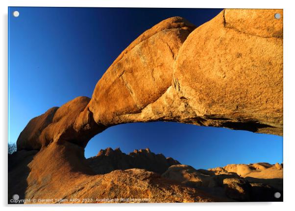 Granite rock arch, Spitzkoppe, Namibia, Africa Acrylic by Geraint Tellem ARPS