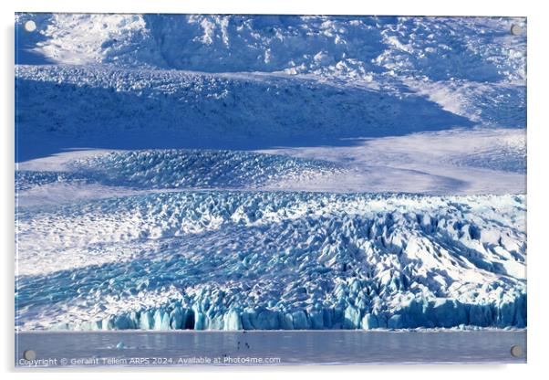 Fjallsarlon glacier, southern Iceland Acrylic by Geraint Tellem ARPS