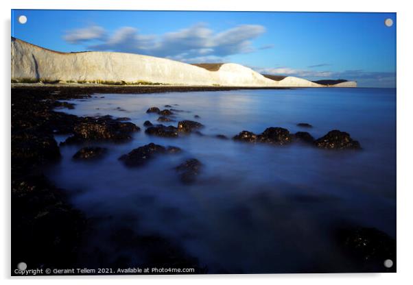 Seven Sisters and Birling Gap, East Sussex, England, UK Acrylic by Geraint Tellem ARPS