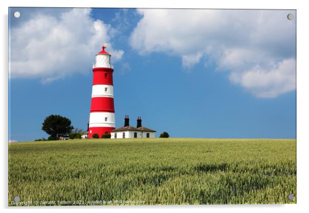 Happisburgh Lighthouse, Norfolk, UK Acrylic by Geraint Tellem ARPS