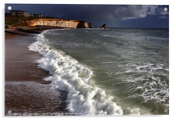 Freshwater Bay, Isle of Wight, UK Acrylic by Geraint Tellem ARPS