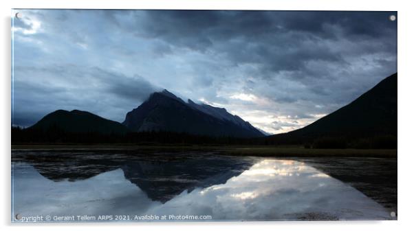 Mount Rundle and Vermillion Lakes, Banff, Alberta, Canada Acrylic by Geraint Tellem ARPS