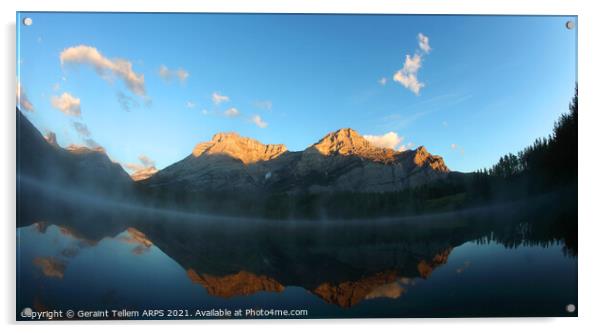 Wedge Pond at sunrise, Kananaskis Country, Alberta, Canada Acrylic by Geraint Tellem ARPS