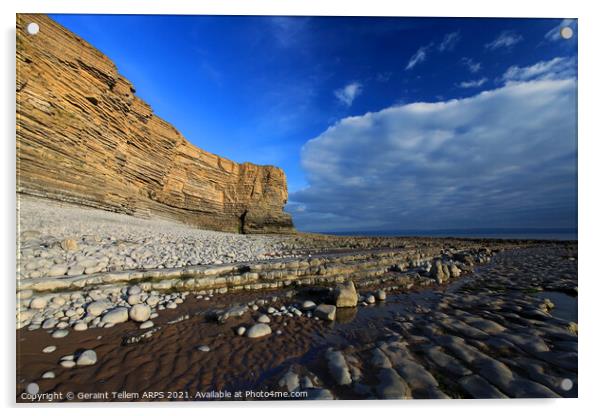 Nash Point, Glamorgan Heritage Coast, South Wales Acrylic by Geraint Tellem ARPS