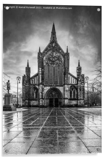 Glasgow Cathedral Scotland Acrylic by Kamal Purewall