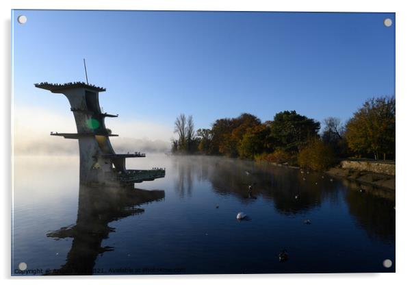 Misty Coate Water Lake Acrylic by Reidy's Photos