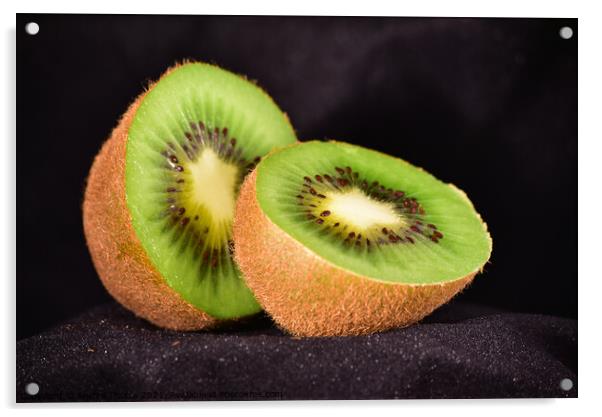 Macro Kiwi Fruit Acrylic by Reidy's Photos