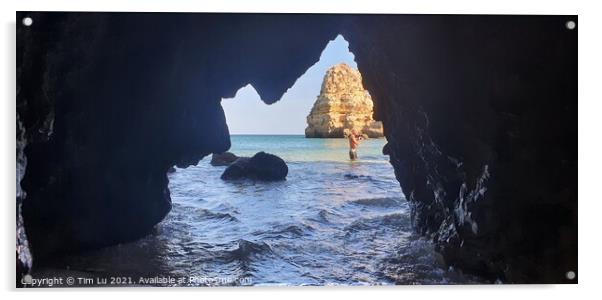 Hidden cave Acrylic by Tim Lu