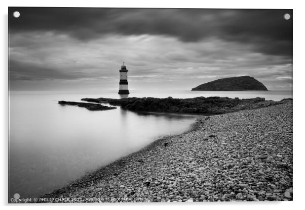 Penmon lighthouse Anglesey Wales 630 Acrylic by PHILIP CHALK