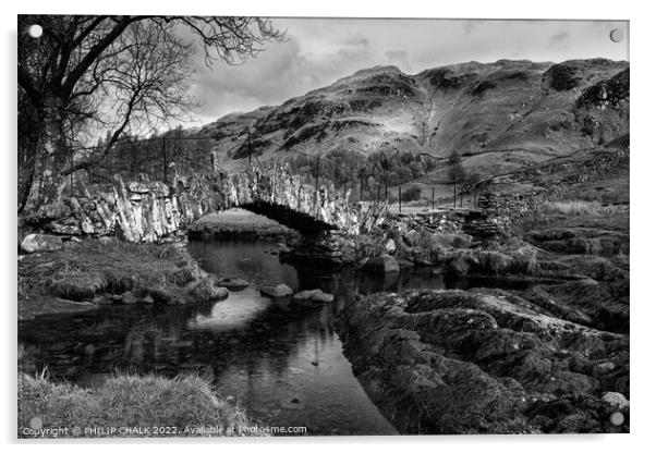 Slaters bridge in the lake district 691 Acrylic by PHILIP CHALK