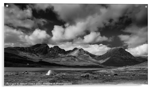 Mountain range on the Isle of Skye 819 Acrylic by PHILIP CHALK