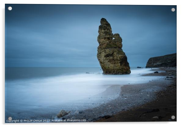 Seaham sea stack 926 Acrylic by PHILIP CHALK