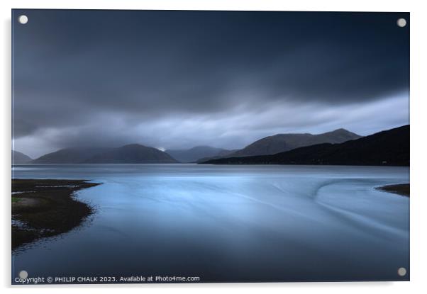 Blue dawn  958 Acrylic by PHILIP CHALK