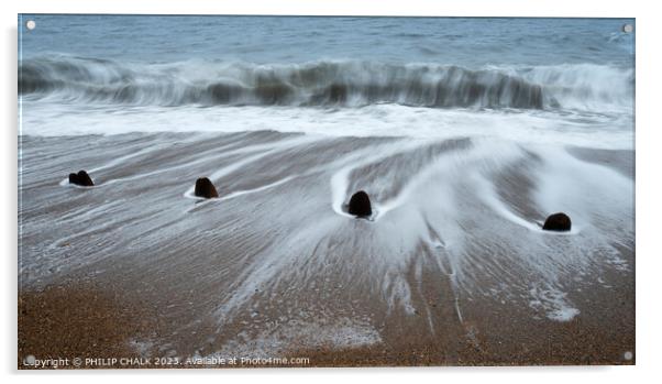 Fine art beach scene 1000 Acrylic by PHILIP CHALK