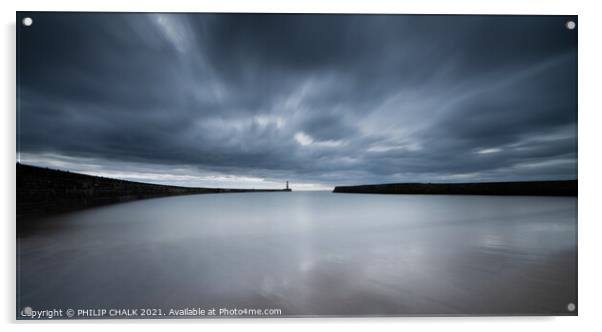 Seaham Harbour abstract pano on the north east coa Acrylic by PHILIP CHALK