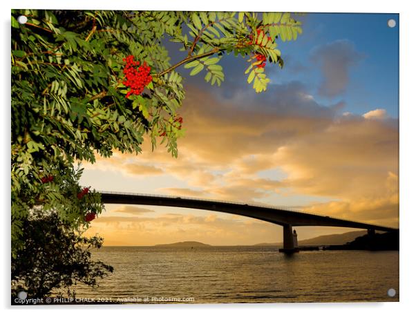 Bridge over to Skye 84 Acrylic by PHILIP CHALK