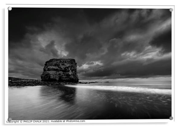 Marsden Rock Marsden South Shields North east coas Acrylic by PHILIP CHALK