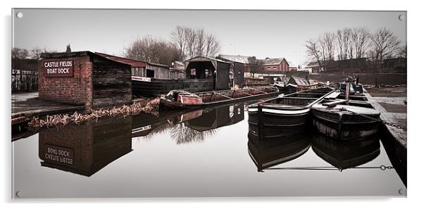 Castle Fields Boat Dock Acrylic by Jeni Harney