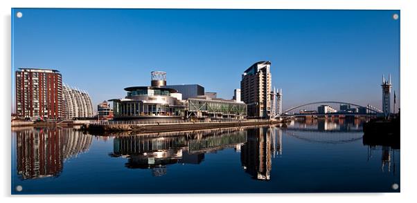Salford Quays and The Lowry Centre Acrylic by Jeni Harney