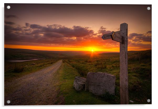 The Pennine Way Acrylic by Jeni Harney