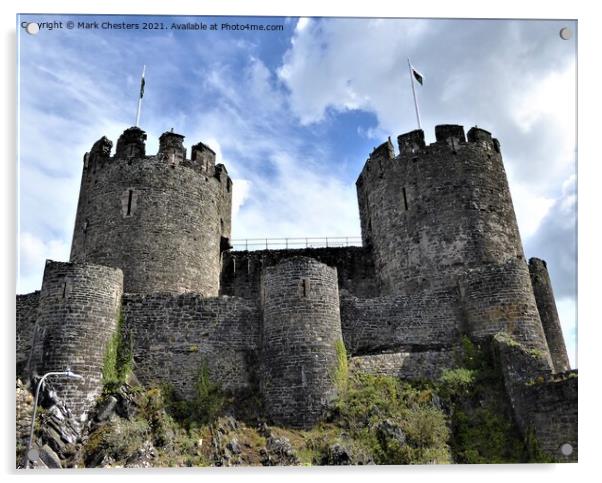 Conwy Castle Acrylic by Mark Chesters