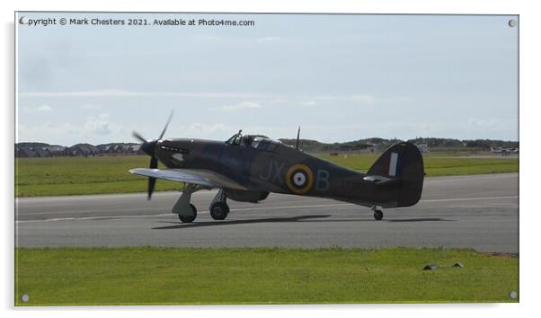 Hawker Hurricane ready to take off. Acrylic by Mark Chesters