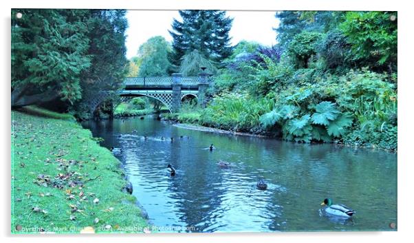 Tranquil Buxton Pavilion Gardens Acrylic by Mark Chesters