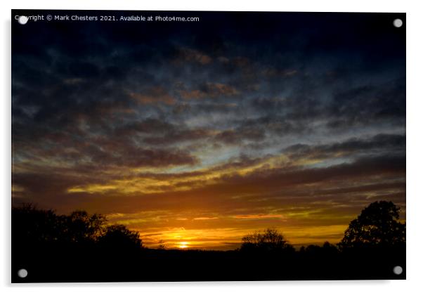 Majestic Sunset in Staffordshire Acrylic by Mark Chesters