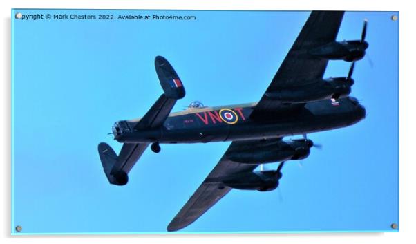 Majestic Lancaster Soars over Southport Acrylic by Mark Chesters