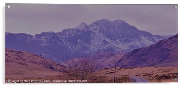 Snowdonia in winter Acrylic by Mark Chesters