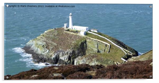 Majestic South Stack Lighthouse Acrylic by Mark Chesters
