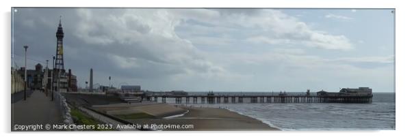 Majestic Blackpool Tower and Pier Acrylic by Mark Chesters