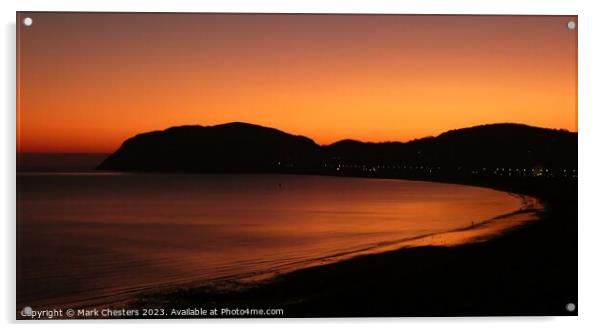 Majestic Sunrise Over Llandudno Bay Acrylic by Mark Chesters