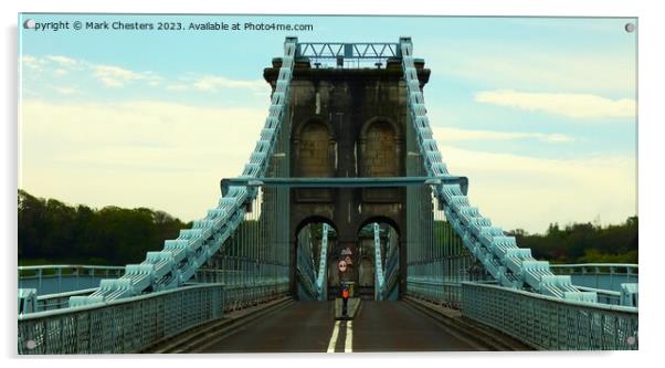 Menai Suspension Bridge 3 Acrylic by Mark Chesters