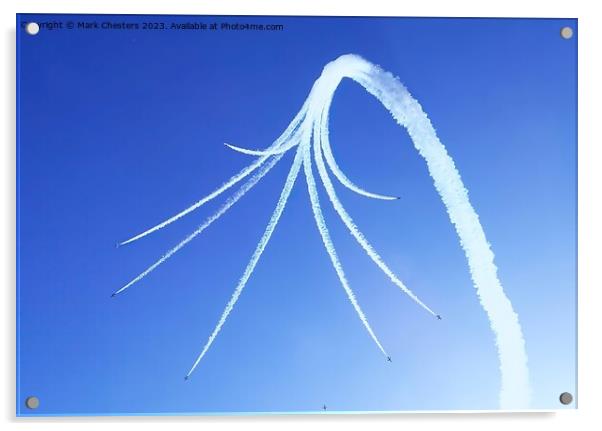 Unveiling the Red Arrows Precision Acrylic by Mark Chesters