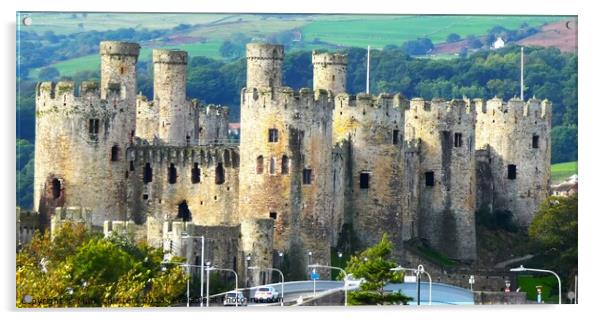 This famous Conwy castle Acrylic by Mark Chesters