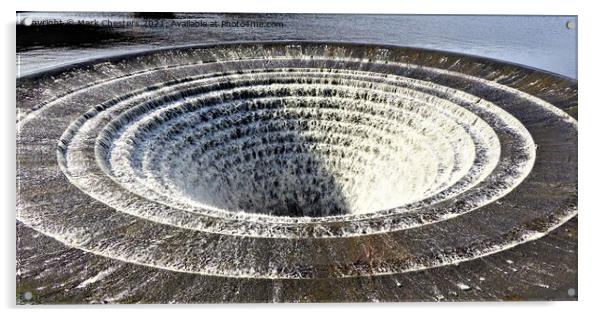 Don't Look Down, Ladybower Plug hole Acrylic by Mark Chesters